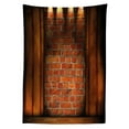 thumbnail image 3 of Ambesonne Rustic Wall Tablecloth Rectangular Table Cover, Brickwork, 52"x70", Orange Dark Orange, 3 of 4
