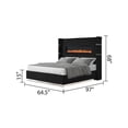thumbnail image 5 of Lizelle Upholstery Queen 5 Pc Bedroom Set made with wood in Black, 5 of 18