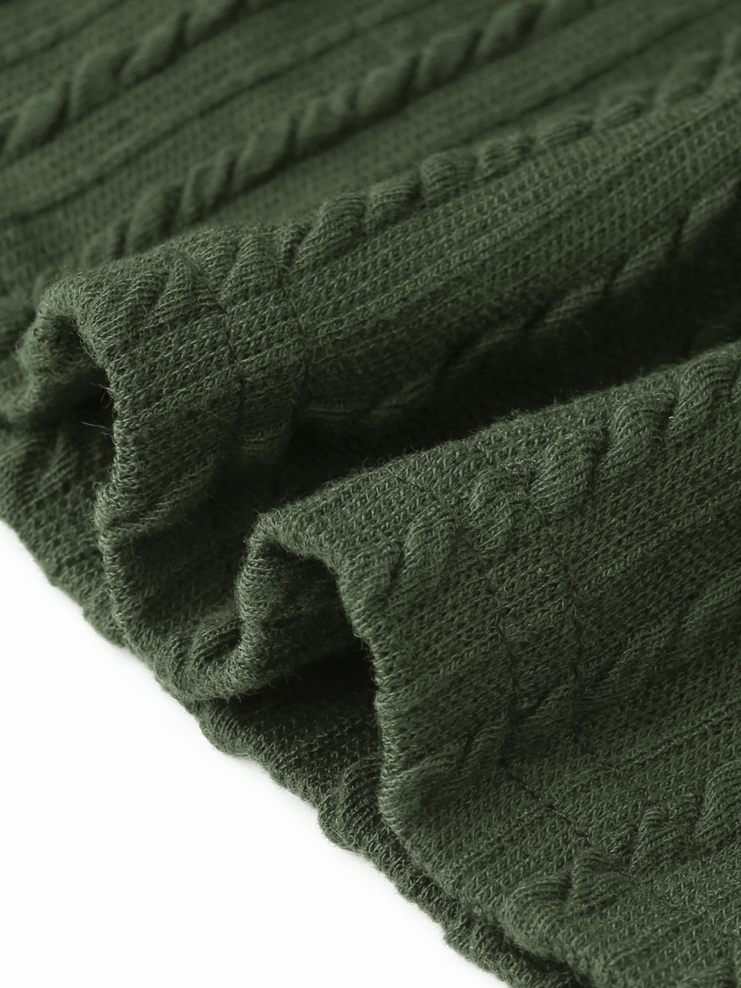 DARING DIVA Women's Plus Blouses Scoop Neck Ruffle Hem Peplum Knit Top 4X Army Green