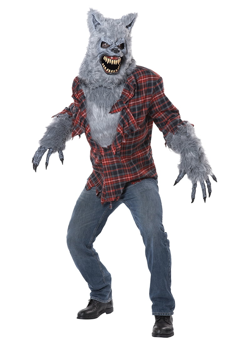 Mens Gray Werewolf Halloween Costume - Walmart.com