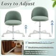 thumbnail image 4 of Silla de escritorio VINGLI Cute Candy Teddy de forro polar con ruedas y soporte lumbar, 4 of 9