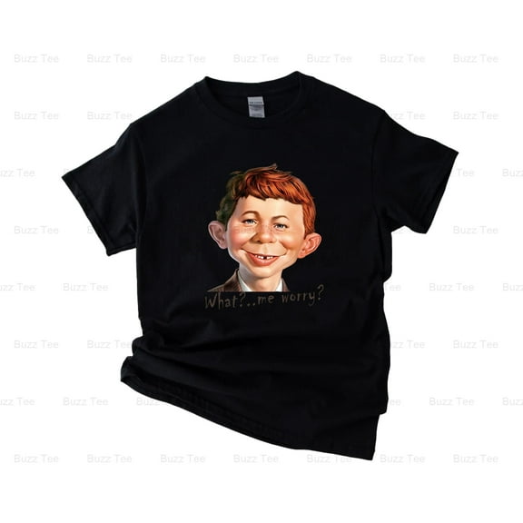 Alfred E. Neuman What Me Worry Funny Retro Fan New Unisex T-Shirt, up to 5XL