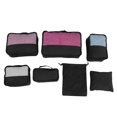 thumbnail image 1 of Whataatahia - Juego de 7 cubos de bolsas de almacenamiento, organizador de maletas de equipaje de compresión (negro), 1 of 8
