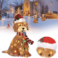 thumbnail image 5 of ESASSALY Lighted Cute Dog Outdoor Yard Decoration for Christmas, 5 of 8