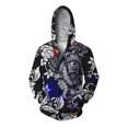 thumbnail image 3 of Sudadera con capucha de otoño para hombre, sudadera holgada e informal, sudadera con capucha con estampado de calavera gótica, sudadera con cremallera, ropa para hombre, 3 of 5