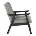 thumbnail image 4 of Weldon Armchair in Linen White Fabric with Black Finished Frame, 4 of 7