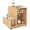 Yellow, variant on Gymax Rolling End Table w/Side Storage Rack 4 Universal Wheels 2 Lockable Wheels Coffee