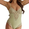thumbnail image 1 of Lace Bodysuit For Women Tummy V Neck Backless Camisole Sleeveless Slimmer Tops, 1 of 4