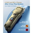 thumbnail image 6 of Dog Clippers for Thick Heavy Coats Low Noise Rechargeable Cordless Pet Shaver with Stainless Steel Blade Waterproof Color Gold, 6 of 6