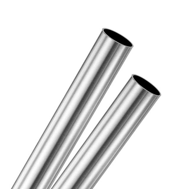 Tubo de acero inoxidable 304 de 150 mm en paquete de 2, 16 mm de diámetro exterior, 1 mm de grosor de pared, tubería de acero inoxidable sin costura para construcción/mecanizado/manualidades