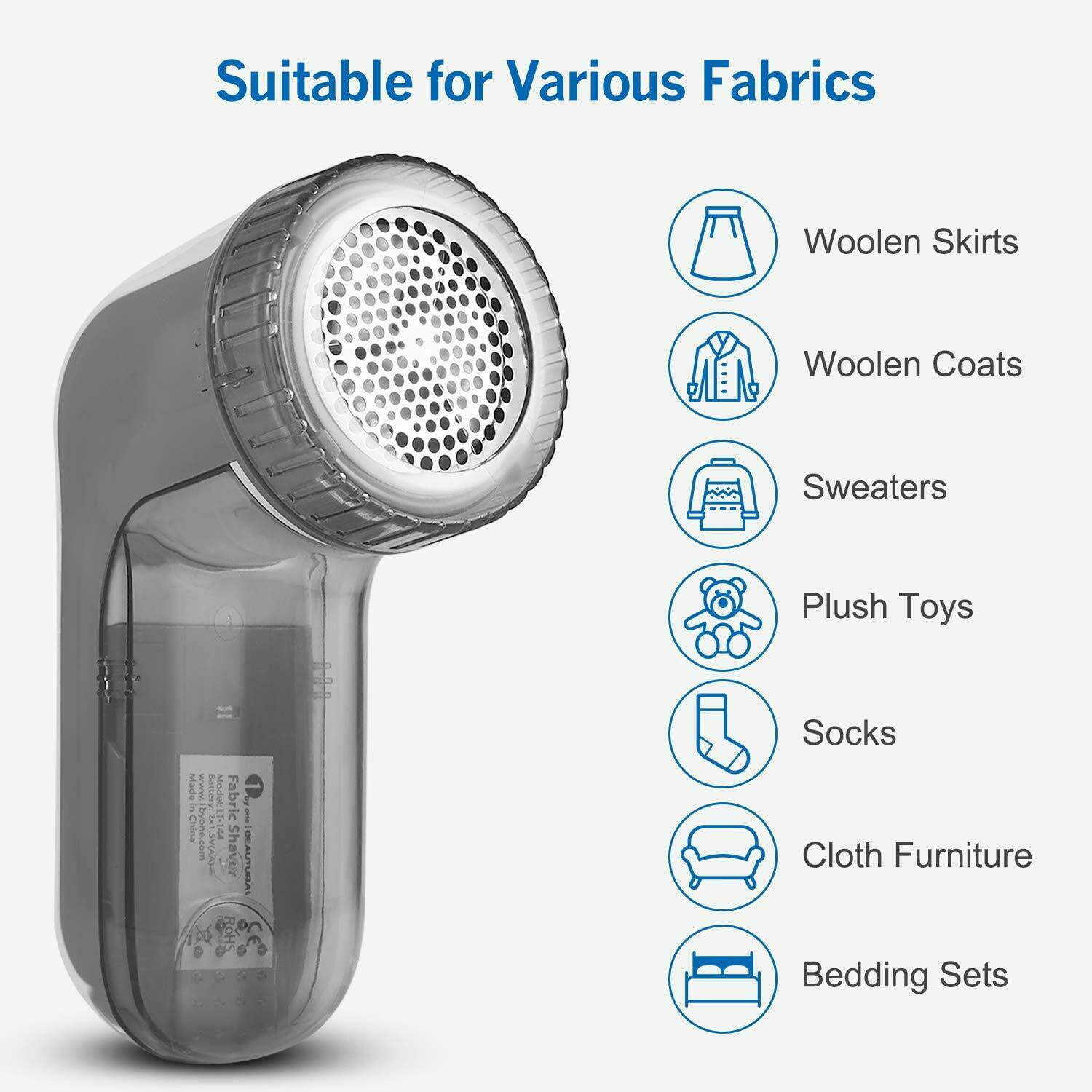 Beautural Portable Fabric Fuzz Shaver Lint Remover 2-Speeds Electric Clothes US 