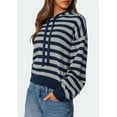 thumbnail image 4 of PRETTYGARDEN Womens Striped Sweaters Fall Pullover Hoodies Y2K Casual Long Sleeve Tops Winter Fashion Clothing, 4 of 8