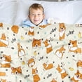 thumbnail image 6 of Kainsy Cute Corgi Throw Blanket Fleece Flannel Corgi Blankets Gifts for Corgi Lovers Adults Kids Teens Lightweight Cozy Soft Warm Throw Blanket for Couch Bed Sofa(50"x60"), 6 of 7