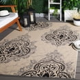 thumbnail image 2 of Safavieh Courtyard Penelope Damask Indoor/Outdoor Area Rug, Creme/Black, 2' x 3'7", 2 of 13