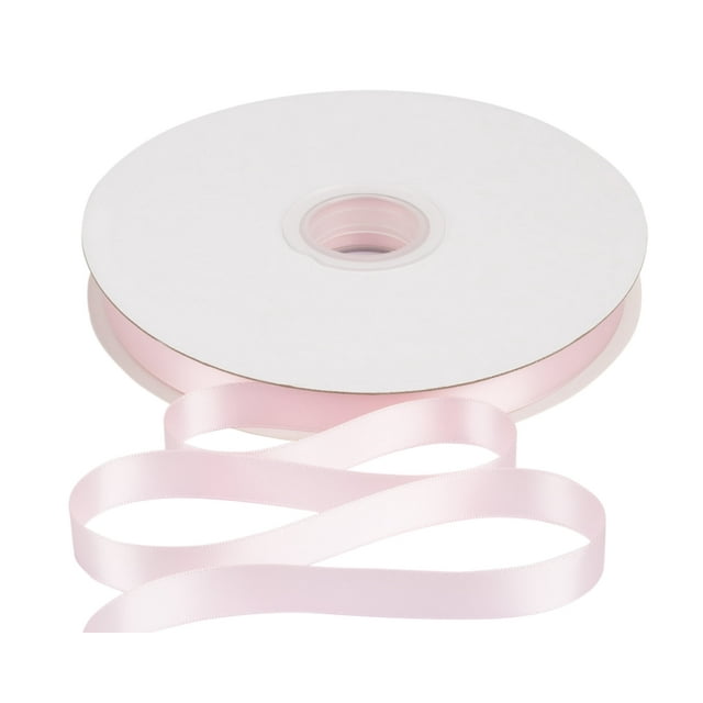 Joycrosso 5/8 Inch Lt. Pink Solid Satin Ribbon, 100 Yards Double Faced Satin for Gift Wrapping Floral Bouquets Wedding Party Decoration