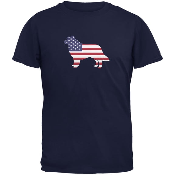 4th of July Patriotic Dog Border Collie Mens T Shirt