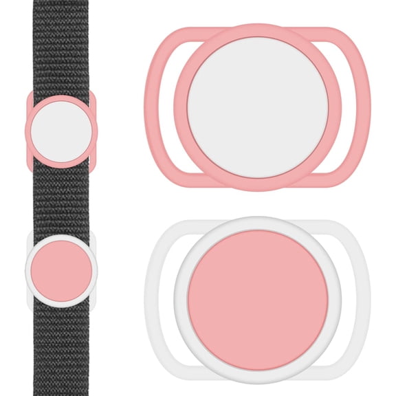 Airtag Dog Collar Holder,Airtag Protective Case for Dog Cat Collar,Updated Airtag Collar Holder Compatible for Apple Airtag. (PW WP)