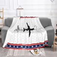 thumbnail image 3 of Manta de forro polar de 127 x 101 cm con diseño de piloto de avión y latidos del corazón, ideal como regalo para hombres y mujeres. Suave y cálida, ideal para sofá cama, cama o sofá. Ideal para todas, 3 of 8