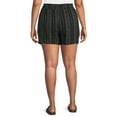 thumbnail image 5 of Time and Tru Women's Linen Blend Shorts with Smocked Waist, Sizes XS-XXXL, 5 of 7