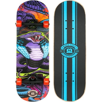Madd Gear 31 x 7 Inch Double Kicktail Beginner Complete Skateboard with le Deck