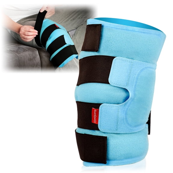Comfytemp Large Ice Pack for Knee Pain Relief, Reusable Cold Therapy Knee Wrap for Injuries, Swelling
