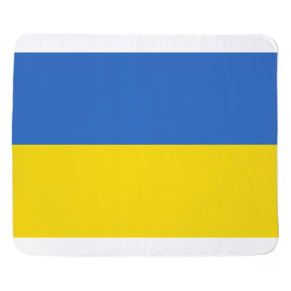 UKRAINE  FLAG FLEECE THROW BLANKET   50" x 60" NEW LOWER PRICE FREE SHIPPING 