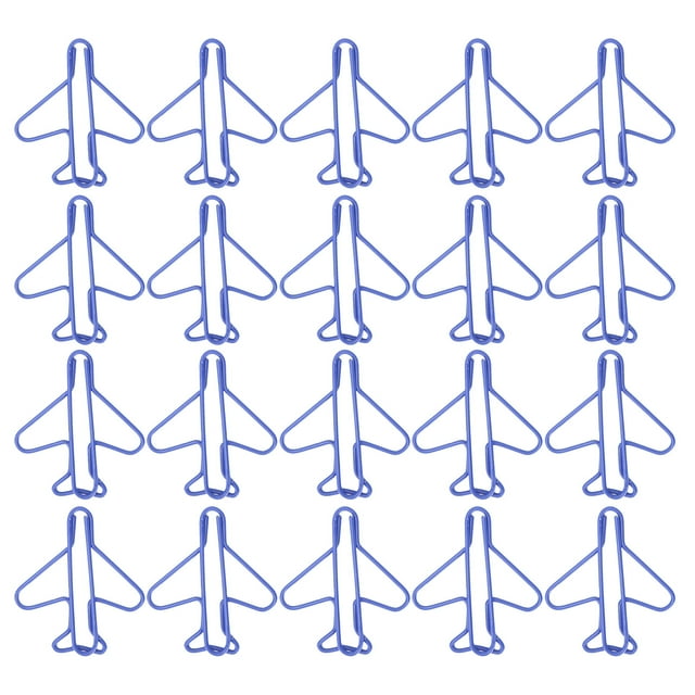 20 clips de metal multifuncionales para papel de avión, marcapáginas, archivador, cuaderno