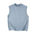 thumbnail image 3 of LODIENY Mens Cotton Workout Gym Tank Top Big and Tall Regular Fit Casual Sleeveless Cut Off Muscle Shirts Acid Wash Tshirts Running Beach Loose Fit Tees Blue M, 3 of 8