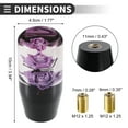 thumbnail image 5 of Unique Bargains Universal Car Gear Shift Knob, Manual Automatic Stick Gear Shifter Knob, Acrylic, 1 Set Purple 10cm, 5 of 7