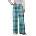 thumbnail image 2 of Soki Women Pajama/Lounge Pants Checkered Printed Drawstring Side Pockets Casual Trousers With Pockets, 2 of 5
