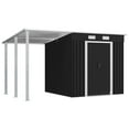 thumbnail image 4 of vidaXL Garden Shed with Extended Roof Anthracite 132.3"x106.3"x71.3" Steel, 4 of 10