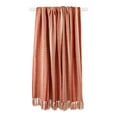 thumbnail image 4 of Contemporary Home Living Red and White Striped Braided Rectangular Cotton Decorative Throw 50" x 60", 4 of 6