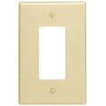 thumbnail image 1 of Placa de pared Leviton 86601 Decora/GFCI de 1 elemento, color marfil, 1 of 1