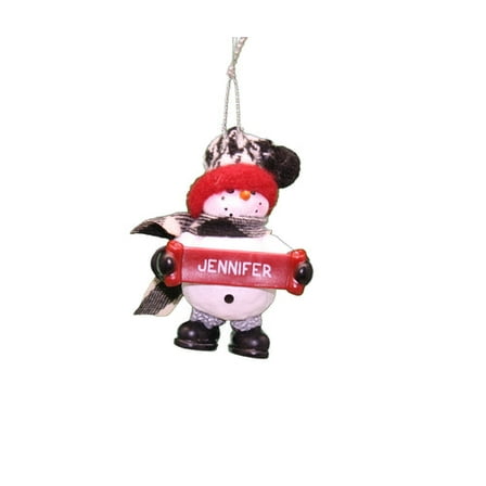 Cozy Snowman Ornament - Jennifer