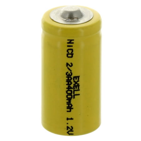 UPC 813662023481 product image for Exell 2/3AA 1.2V 400mAh NiCD Button Top Rechargeable Battery FAST USA SHIP | upcitemdb.com
