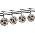 thumbnail image 2 of Motorcross Silhouette Shower Curtain Hooks Round Crystal Glass, Set of 12 Shower Curtain Rings - Shower Hooks for Curtain Shower Rings, 2 of 4