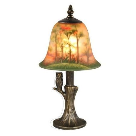3 Hand Painted Porcelain Lamps - Dale Tiffany Hand Painted with Owl Accent Lamp