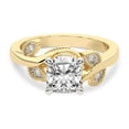 thumbnail image 4 of IGI Certified 4 Carat Cushion Shape Lab Grown Diamond Engagement Ring | 14K Yellow Gold | Rosé Side Stone Diamond Ring | FG-VS1-VS2 Quality Friendly Diamonds, 4 of 6