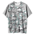 thumbnail image 4 of Blusa informal de manga corta con estampado geométrico de manga corta para mujer Fridja gope2755, 4 of 6