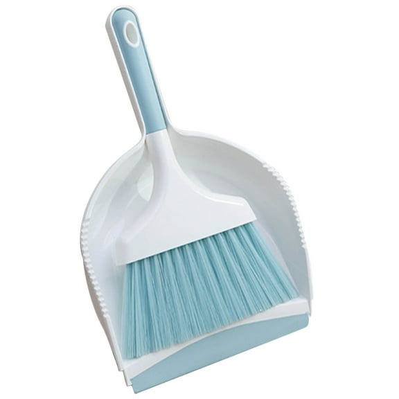 LEORX Desktop Small Dustpan Set Sky-blue 1 Set