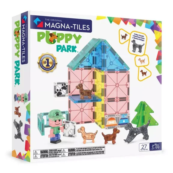 Puppy Park: 27-Piece Magnetic Building Set for Math & Engineering Skills