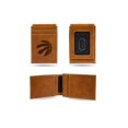 thumbnail image 1 of Toronto Raptors Laser Engraved Brown Front Pocket Wallet, 1 of 1