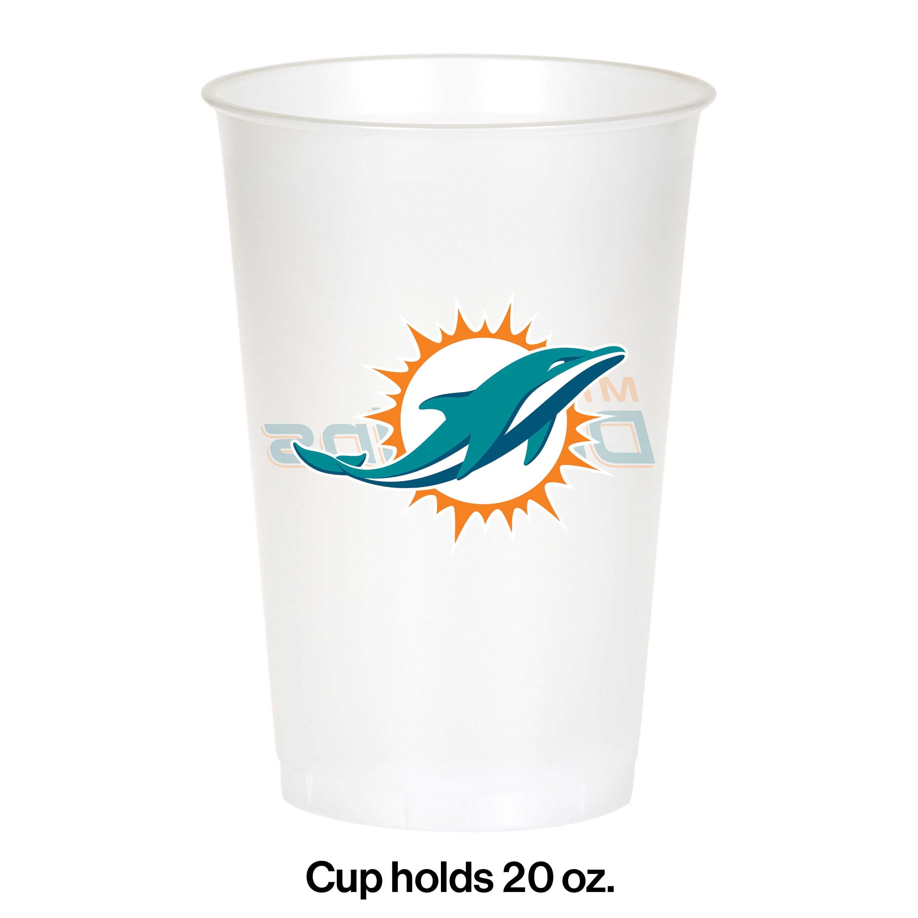 : Miami Dolphins Plastic Cups - 16 oz., Multicolor