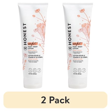 (2 pack) The Honest Company Baby Face & Body Lotion Comfort Sweet Cream 8.5 fl. oz.