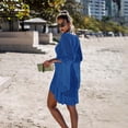 thumbnail image 4 of Pompotops Womens Sexy Flared Sleeves Kimono Hollow Out Solid Color Blouse Loose Tops, 4 of 7