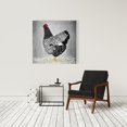 thumbnail image 2 of Black and white wyandotte hen - 36"x36" canvas - Print on demand, 2 of 5