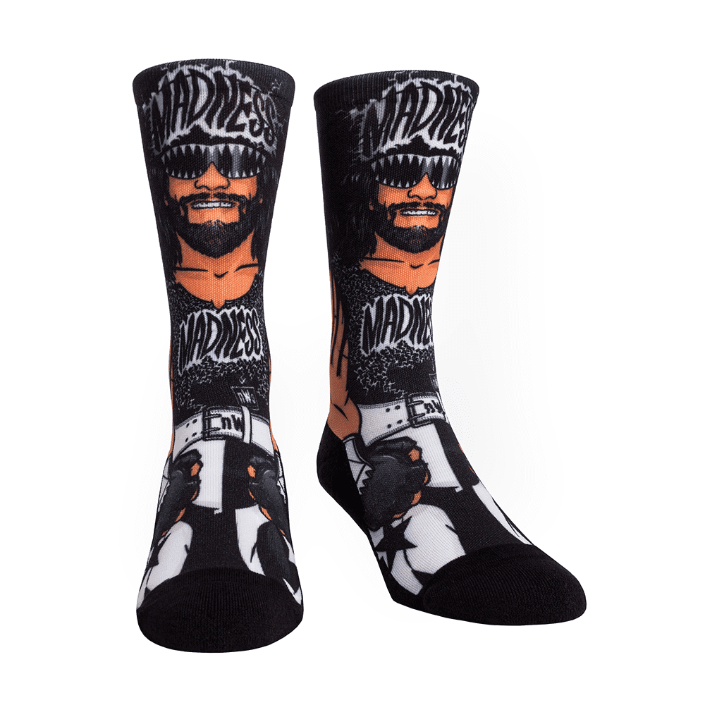 Rock 'Em Socks Rock Em Elite Macho Man NWO Licensed WWE Crew Socks L