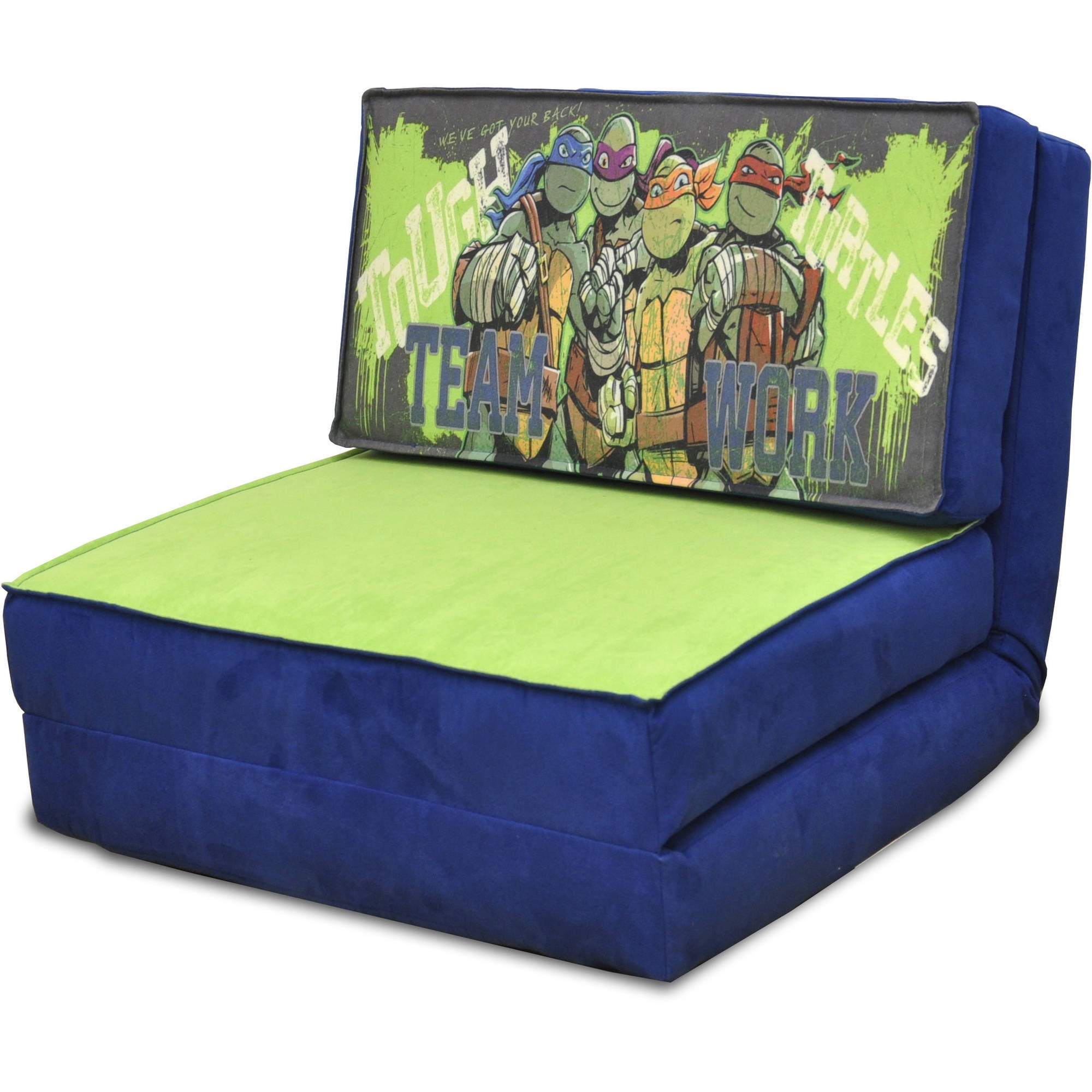 Nickelodeon Teenage Mutant Ninja Turtles Ultra Suede Flip Lounge Chair Navygreen 4642