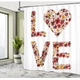 thumbnail image 5 of Ambesonne Valentines Day Shower Curtain, Garden Fowers, 69"Wx84"L, Multicolor, 5 of 5