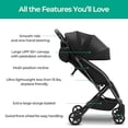 thumbnail image 2 of Mompush Lithe Lightweight Stroller, Compact One-Hand Fold Travel Stroller for Airplane Friendly, Reclining Seat and Large Canopy, with Rain Cover & Travel Carry Bag & Cup Holder, 2 of 5